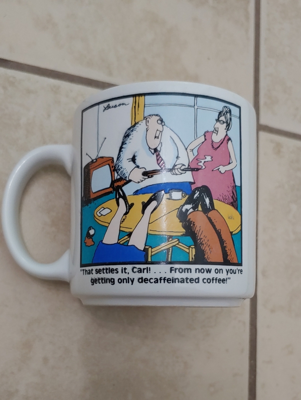 1980 The Far Side Mug Gary Larson Comic Strip Coffee Cup